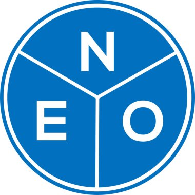 Beyaz arka planda NEO harf logosu tasarımı. NEO yaratıcı harflerin baş harfleri logo kavramı. NEO harf tasarımı.