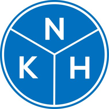 Beyaz arka planda NHK harf logosu tasarımı. NHK yaratıcı harflerin baş harfleri logo kavramı. NHK harf tasarımı.