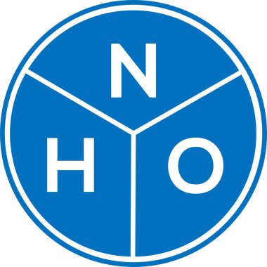 Beyaz arka planda NHO harf logosu tasarımı. NHO yaratıcı harflerin baş harfleri logo kavramı. NHO harf tasarımı.