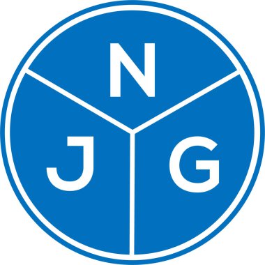 Beyaz arka planda NJG harf logosu tasarımı. NJG yaratıcı harflerin baş harfleri logo kavramı. NJG harf tasarımı.