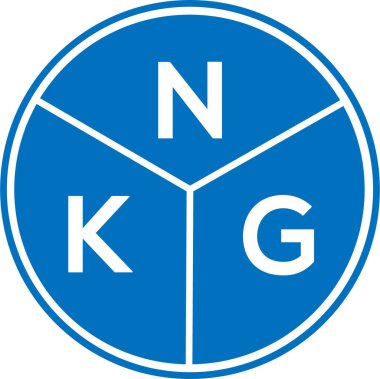 Beyaz arkaplanda NKG harf logosu tasarımı. NKG yaratıcı harflerin baş harfleri logo kavramı. NKG harf tasarımı.