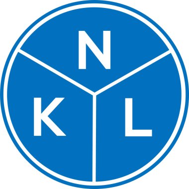 Beyaz arkaplanda NKL harf logosu tasarımı. NKL yaratıcı harflerin baş harfleri logo kavramı. NKL harf tasarımı.