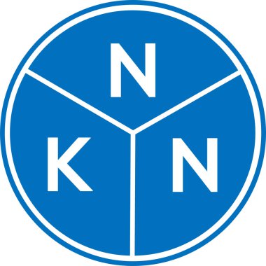 Beyaz arkaplanda NKN harf logosu tasarımı. NKN yaratıcı harflerin baş harfleri logo kavramı. NKN harf tasarımı.