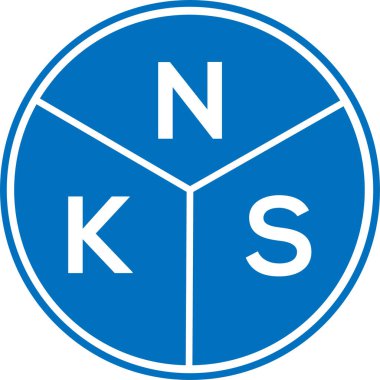 Beyaz arkaplanda NKS harf logosu tasarımı. NKS yaratıcı harflerin baş harfleri logo kavramı. NKS harf tasarımı.