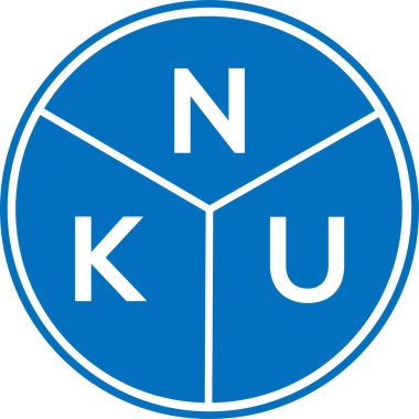 Beyaz arka planda NKU harf logosu tasarımı. NKU yaratıcı harflerin baş harfleri logo kavramı. NKU harf tasarımı.