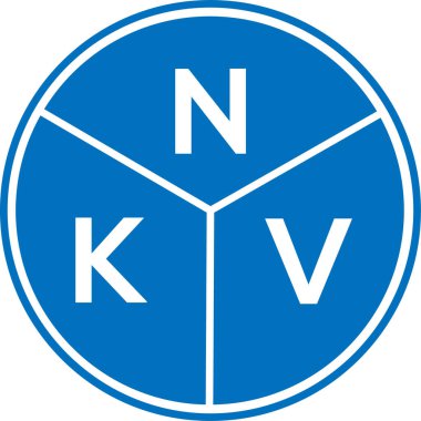 Beyaz arkaplanda NKV harf logosu tasarımı. NKV yaratıcı harflerin baş harfleri logo kavramı. NKV harf tasarımı.