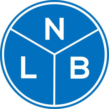 Beyaz arka planda NLB harfi logo tasarımı. NLB yaratıcı harflerin baş harfleri logo kavramı. NLB harf tasarımı.