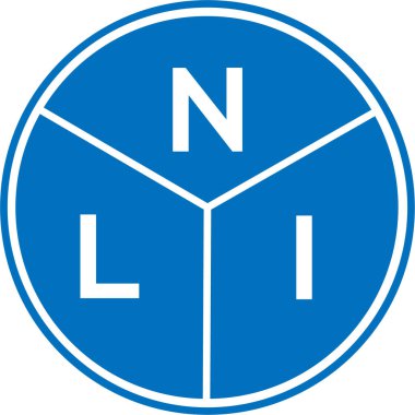 Beyaz arka planda NLI harf logosu tasarımı. NLI yaratıcı harfler logosu konsepti. NLI harf tasarımı.