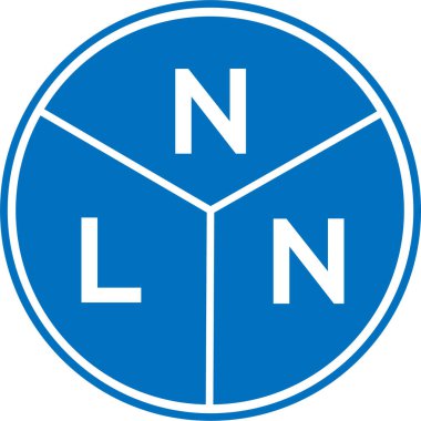 Beyaz arka planda NLN harf logosu tasarımı. NLN yaratıcı harflerin baş harfleri logo kavramı. NLN harf tasarımı.