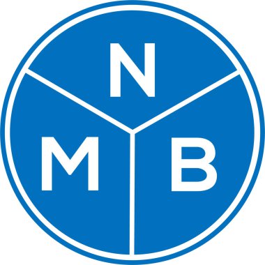 Beyaz arka planda NMB harfi logo tasarımı. NMB yaratıcı harflerin baş harfleri logo kavramı. NMB harf tasarımı.