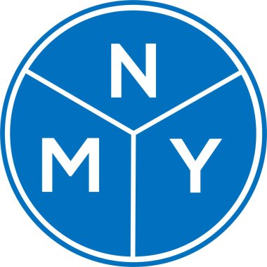 Beyaz arka planda NMY mektup logosu tasarımı. Yaratıcı harflerin baş harfleri logo kavramı. NMY mektup tasarımı.