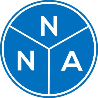 Beyaz arka planda NNA harfli logo tasarımı. NNA yaratıcı harfler logosu konsepti. NNA harf tasarımı.