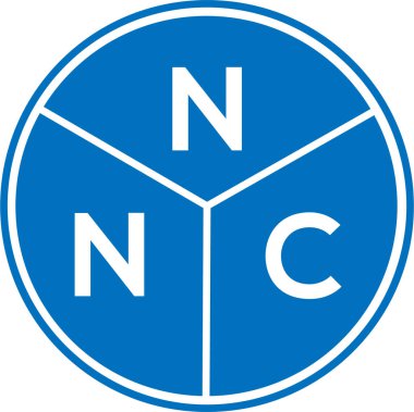 Beyaz arka planda NNC harf logosu tasarımı. NNC yaratıcı harflerin baş harfleri logo kavramı. NNC harf tasarımı.