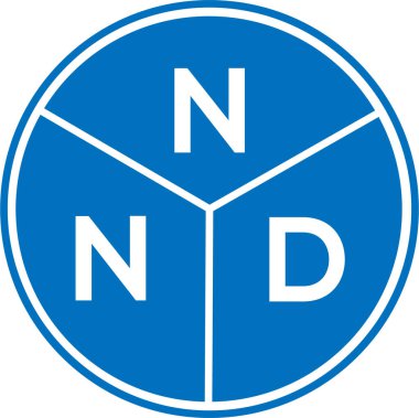 Beyaz arka planda NND harf logosu tasarımı. NND yaratıcı harflerin baş harfleri logo kavramı. NND harf tasarımı.