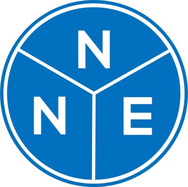 Beyaz arka planda NNE harf logosu tasarımı. NNE yaratıcı harflerin baş harfleri logo kavramı. NNE harf tasarımı.