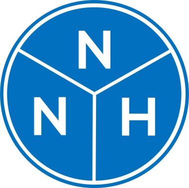 Beyaz arka planda NNH harf logosu tasarımı. NNH yaratıcı harflerin baş harfleri logo kavramı. NNH harf tasarımı.