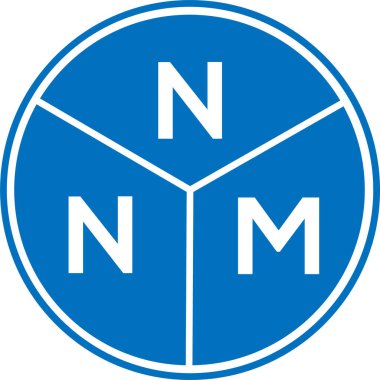 Beyaz arka planda NNM harf logosu tasarımı. NNM yaratıcı harflerin baş harfleri logo kavramı. NNM harf tasarımı.