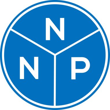 Beyaz arka planda NNP harf logosu tasarımı. NNP yaratıcı harflerin baş harfleri logo kavramı. NNP harf tasarımı.
