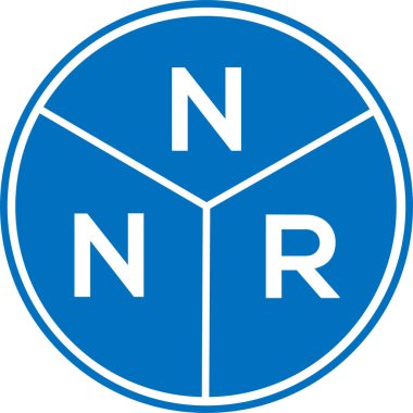 Beyaz arka planda NNR harfi logo tasarımı. NNR yaratıcı harflerin baş harfleri logo kavramı. NNR harf tasarımı.