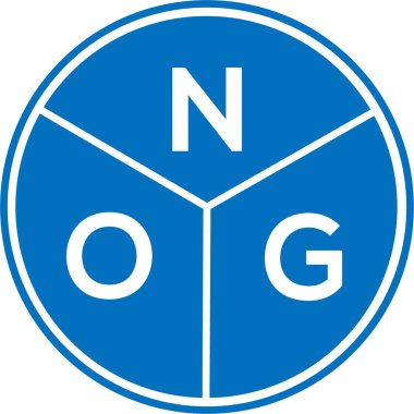 Beyaz arkaplanda NOG harfi logo tasarımı. NOG yaratıcı harflerin baş harfleri logo kavramı. NOG harf tasarımı.