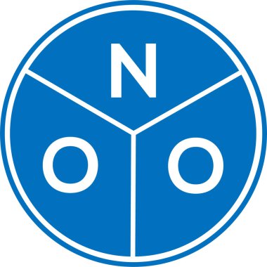 Beyaz arka planda NOO harfi logo tasarımı. NOO yaratıcı harflerin baş harfleri logo kavramı. No harf tasarımı.