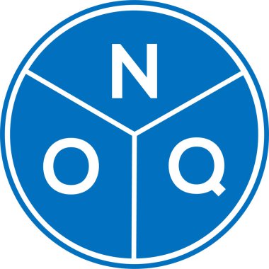 Beyaz arka planda NOQ harfi logo tasarımı. NOQ yaratıcı harflerin baş harfleri logo kavramı. NOQ harf tasarımı.
