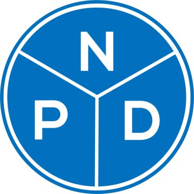 Beyaz arka planda NPD mektup logosu tasarımı. NPD yaratıcı harflerin baş harfleri logo konsepti. NPD mektup tasarımı.