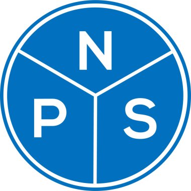 Beyaz arka planda NPS harfli logo tasarımı. NPS yaratıcı harflerin baş harfleri logo kavramı. NPS harf tasarımı.