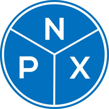 Beyaz arka planda NPX harfli logo tasarımı. NPX yaratıcı harflerin baş harfleri logo kavramı. NPX harf tasarımı.