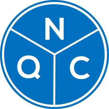 Beyaz arkaplanda NQC harf logosu tasarımı. NQC yaratıcı harflerin baş harfleri logo kavramı. NQC harf tasarımı.