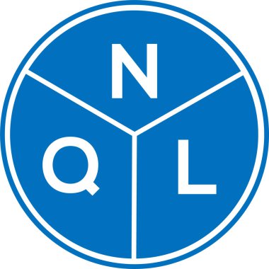 Beyaz arkaplanda NQL harf logosu tasarımı. NQL yaratıcı harflerin baş harfleri logo kavramı. NQL harf tasarımı.