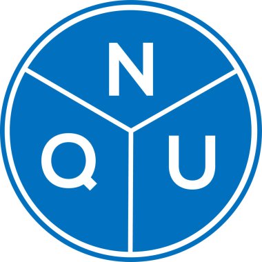 Beyaz arka planda NQU harf logosu tasarımı. NQU yaratıcı harf logosu konsepti. NQU harf tasarımı.