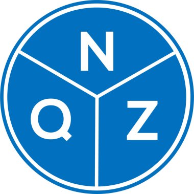 Beyaz arkaplanda NQZ harf logosu tasarımı. NQZ yaratıcı harflerin baş harfleri logo kavramı. NQZ harf tasarımı.