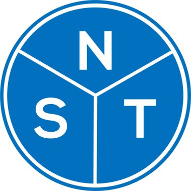 Beyaz arka planda NST harfi logo tasarımı. NST yaratıcı harflerin baş harfleri logo kavramı. NST harf tasarımı.