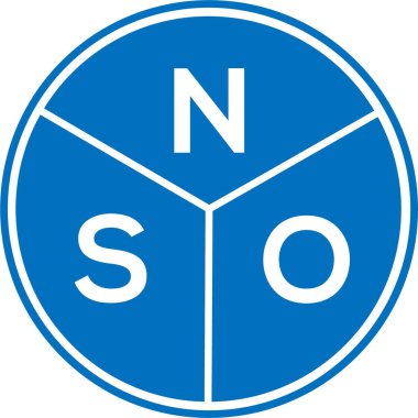 Beyaz arka planda NSO harfi logo tasarımı. NSO yaratıcı harfler logosu konsepti. NSO harf tasarımı.