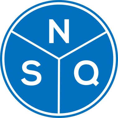 Beyaz arka planda NSQ harfi logo tasarımı. NSQ yaratıcı harflerin baş harfleri logo kavramı. NSQ harf tasarımı.