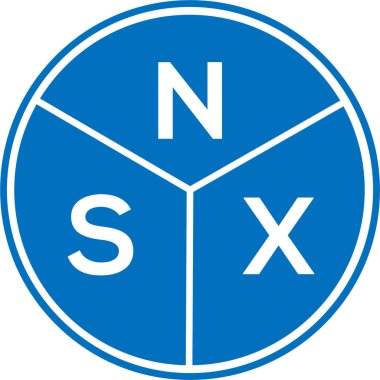 Beyaz arka planda NSX harfli logo tasarımı. NSX yaratıcı harflerin baş harfleri logo kavramı. NSX harf dizaynı. Beyaz arkaplanda NSX harf logosu tasarımı. NSX yaratıcı harflerin baş harfleri logo kavramı. NSX harf tasarımı.