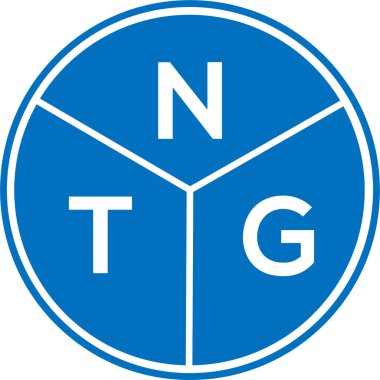 Beyaz arka planda NTG harf logosu tasarımı. NTG yaratıcı harflerin baş harfleri logo kavramı. NTG harf tasarımı.