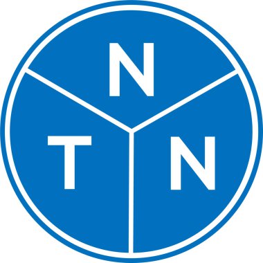 Beyaz arka planda NTN harf logosu tasarımı. NTN yaratıcı harflerin baş harfleri logo kavramı. NTN harf tasarımı.
