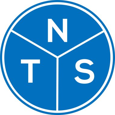 Beyaz arka planda NTS harfi logo tasarımı. NTS yaratıcı harfler logosu konsepti. NTS harf tasarımı.