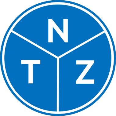 Beyaz arka planda NTZ harf logosu tasarımı. NTZ yaratıcı harflerin baş harfleri logo kavramı. NTZ harf tasarımı.