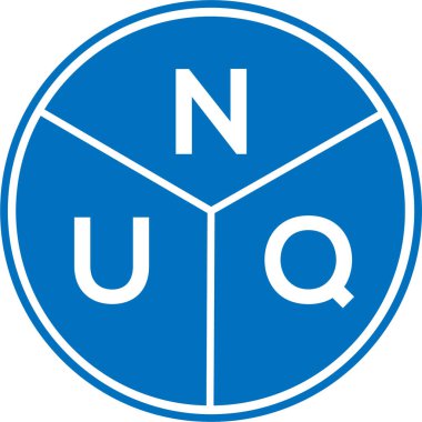 Beyaz arka planda NUQ harfi logo tasarımı. NUQ yaratıcı harflerin baş harfleri logo kavramı. NUQ harf tasarımı.