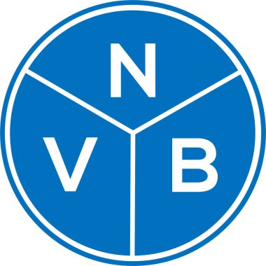 Beyaz arka planda NVB harfi logo tasarımı. NVB yaratıcı harflerin baş harfleri logo kavramı. NVB harf tasarımı.
