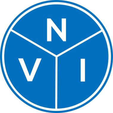 Beyaz arka planda NVI harf logosu tasarımı. NVI yaratıcı harflerin baş harfleri logo kavramı. NVI harf tasarımı.