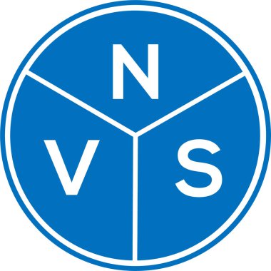 Beyaz arka planda NVS harf logosu tasarımı. NVS yaratıcı harf logosu konsepti. NVS harf tasarımı.