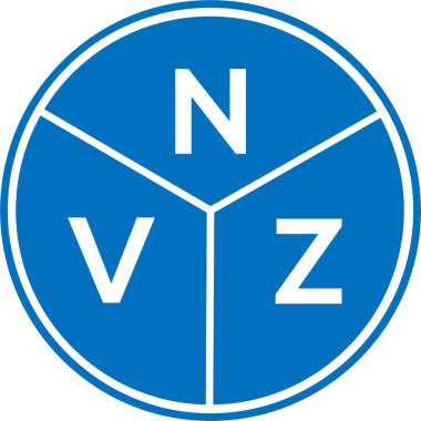 Beyaz arka planda NVZ harf logosu tasarımı. NVZ yaratıcı harflerin baş harfleri logo kavramı. NVZ harf tasarımı.