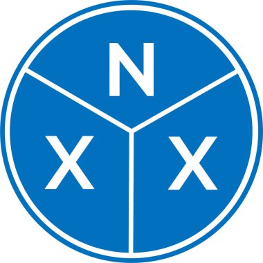 Beyaz arka planda NXX harfli logo tasarımı. NXX yaratıcı harflerin baş harfleri logo kavramı. NXX harf tasarımı.