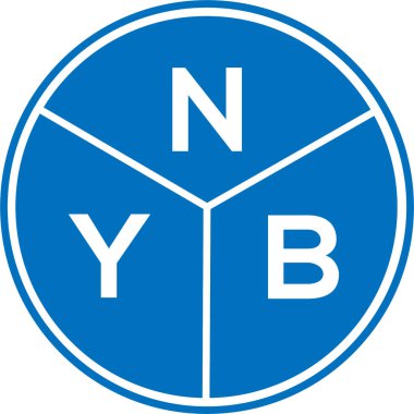 Beyaz arka planda NYB harfli logo tasarımı. NYB yaratıcı harf logosu konsepti. NYB mektup tasarımı.
