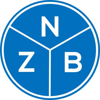 Beyaz arka planda NZB harfi logo tasarımı. NZB yaratıcı harflerin baş harfleri logo kavramı. NZB harf tasarımı.