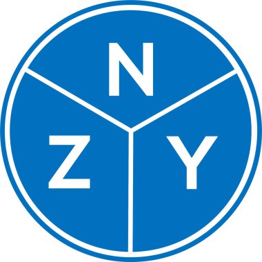 Beyaz arka planda NZY harf logosu tasarımı. NZY yaratıcı harflerin baş harfleri logo kavramı. NZY harf tasarımı.
